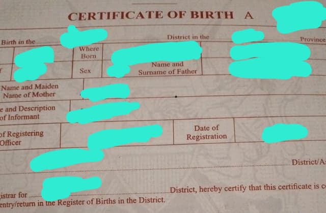 Birth certificate